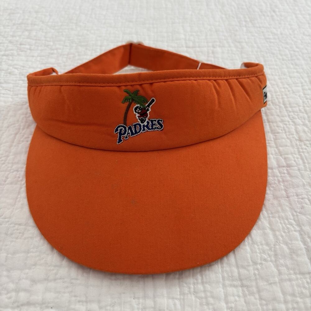 VTG San Diego Padres Visor Hat Orange Adjustable Promo Stadium Giveaway